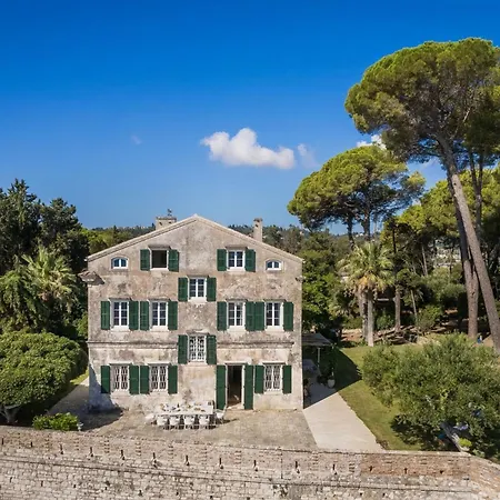 Villa Magnificent Seafront Corfu 5 En-suite Bedrooms The Durrells House Historic Elegance Modern Luxuries Direct Access Private,