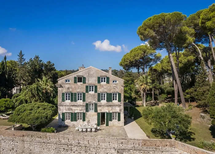 Villa Magnificent Seafront Corfu 5 En-suite Bedrooms The Durrells House Historic Elegance Modern Luxuries Direct Access Private,