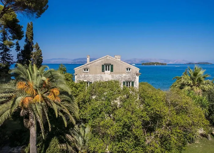 Villa Magnificent Seafront Corfu 5 En-suite Bedrooms The Durrells House Historic Elegance Modern Luxuries Direct Access Private, Corfu (city)