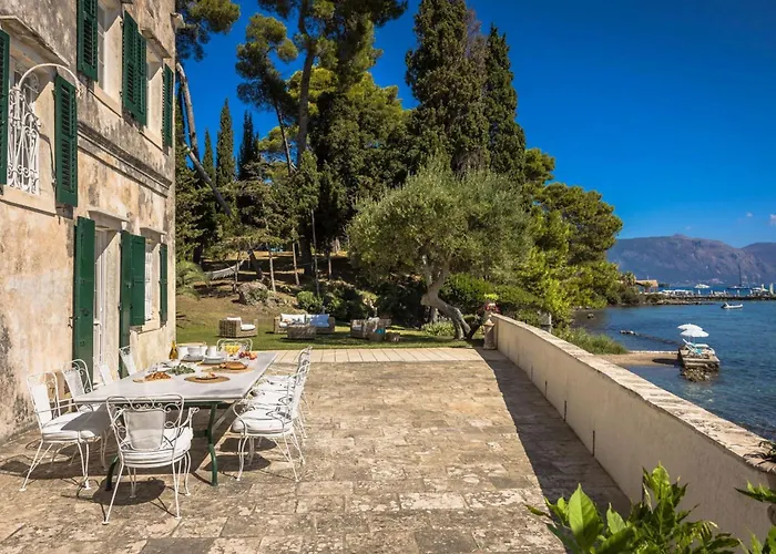 Villa Magnificent Seafront Corfu 5 En-suite Bedrooms The Durrells House Historic Elegance Modern Luxuries Direct Access Private, *
